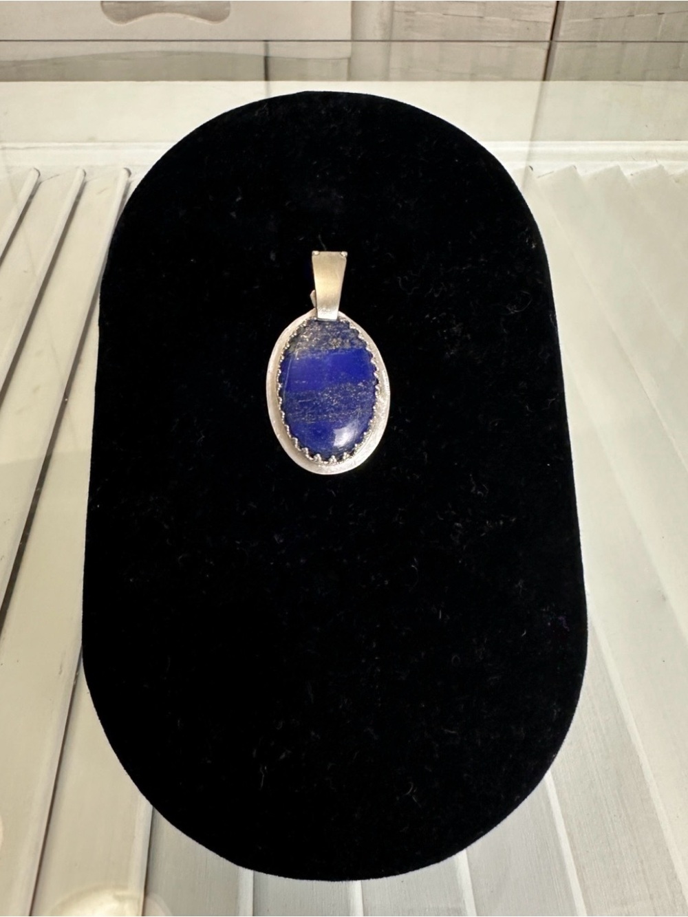 Handcrafted .925 Sterling Silver Lapis Lazuli Stone Pendent